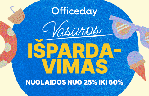 OFFICEDAY vasaros išpardavimas. Nuolaidos atrinktoms prekėms nuo 25% iki 60%!