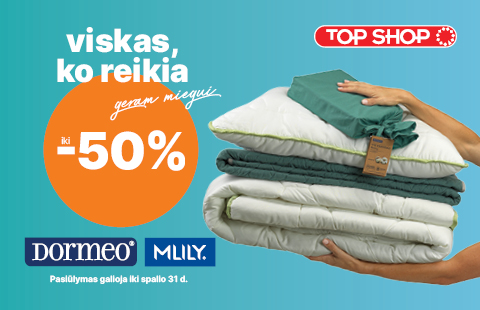 VISKAS KO REIKIA GERAM MIEGUI IKI -50%