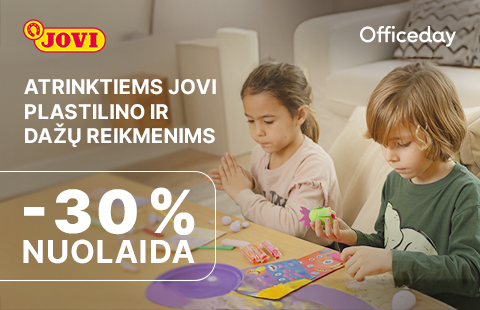-30% nuolaida atrinktam JOVI plastilinui ir dažų reikmenims!