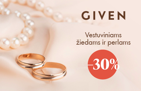 Vestuviniams žiedams ir perlams -30%