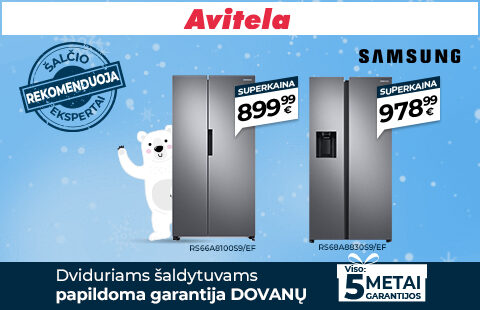 Samsung  šaldytuvai + garantija dovanų!