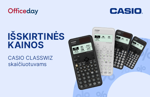Išskirtinės nuolaidos CASIO CLASWIZZ skaičiuotuvams