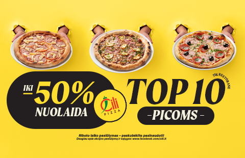 TOP 10 picoms iki 50 % nuolaida!