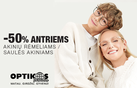 -50% antriems rėmeliams/saulės akiniams