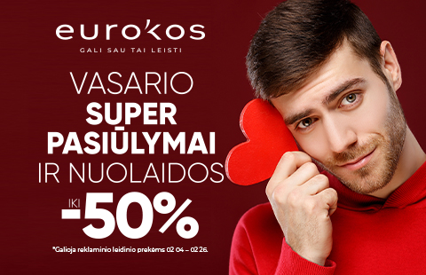 VASARIO SUPER PASIŪLYMAI ir nuolaidos iki -50%!