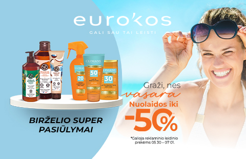 Geriausi EUROKOS BIRŽELIO SUPER pasiūlymai! Nuolaidos iki -50%!