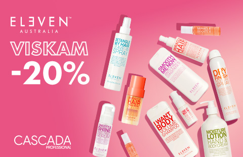 -20% nuolaida „ELEVEN Australia“ plaukų priežiūros ir formavimo priemonėms