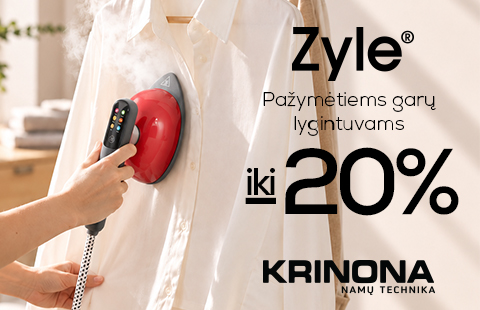 Iki -20% „Zyle“ pažymėtiems garų lygintuvams