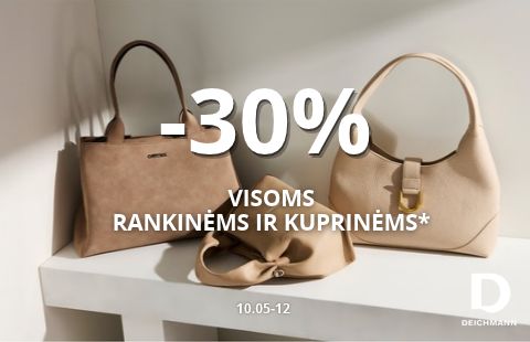-30% RANKINĖMS IR KURPINĖMS