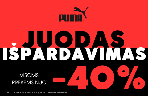 Nuo -40% nuolaida visoms prekėms