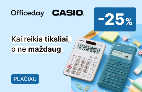 -25% atrinktiems CASIO skaičiuotuvams