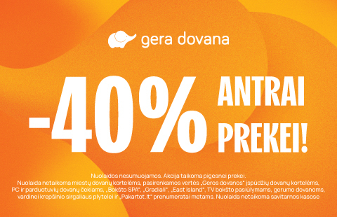-40% nuolaida antrai prekei