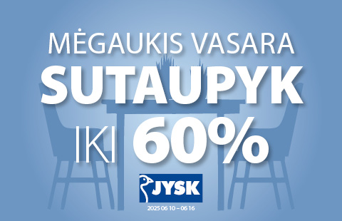 MĖGAUKIS VASARA. Sutaupyk iki 60%