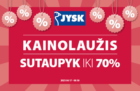 KAINOLAUŽIS! Sutaupykite iki 70%