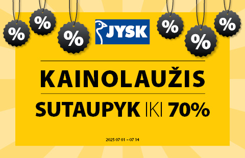 KAINOLAUŽIS! Sutaupykite iki 70%