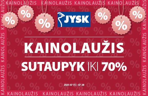 KAINOLAUŽIS. Sutaupykite iki 70%