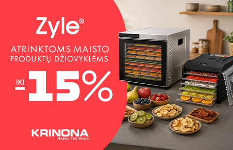 -15% nuolaida atrinktoms „Zyle“ maisto džiovyklėms
