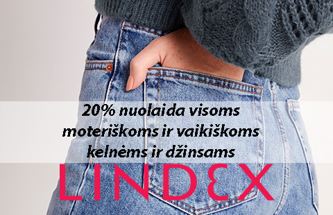 -20% visoms moteriškoms ir vaikiškoms kelnėms ir džinsams