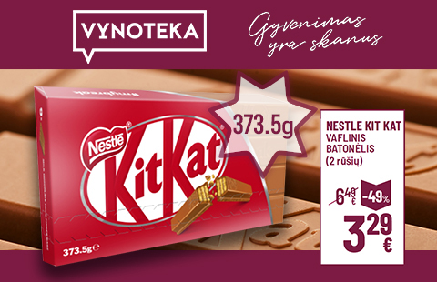„Kit Kat“ 4f Iconic 373,5 g. šokoladai tik 3,29 Eur.